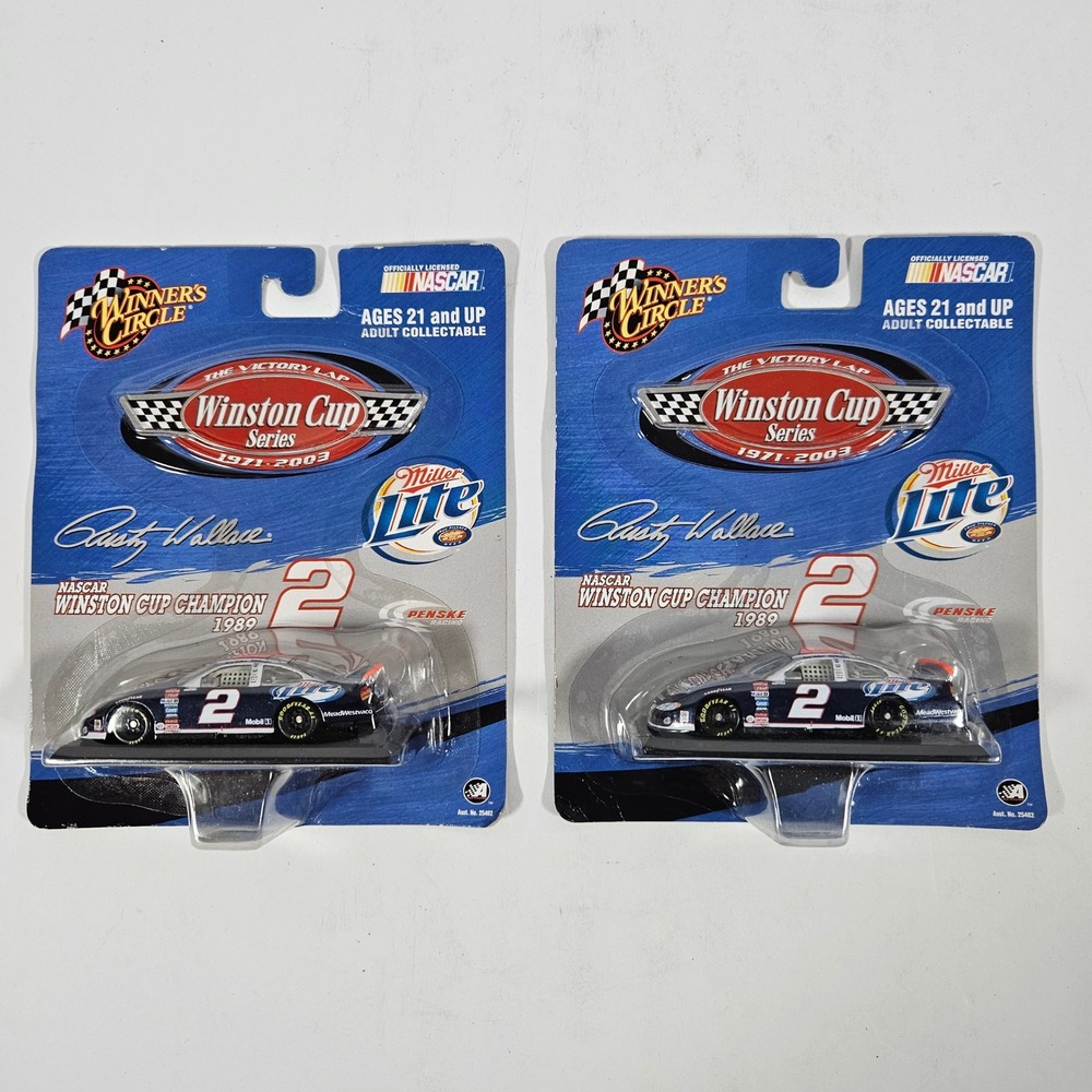 Rusty Wallace Miller Lite #2 NASCAR Winners Circle Winston Cup 2 Diecast Cars